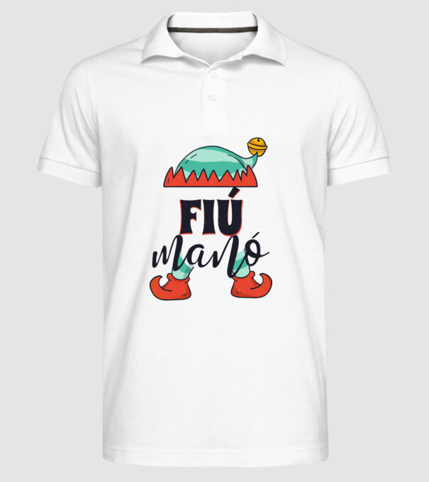 Fiú manó minta fehér pólón