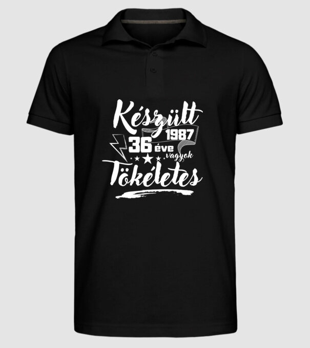 36 éve tökéletes minta fekete pólón