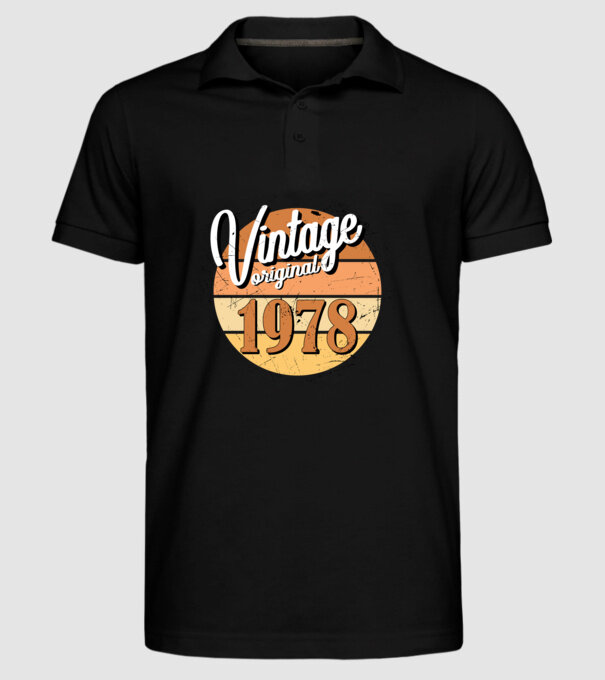 Vintage original 1978 minta fekete pólón