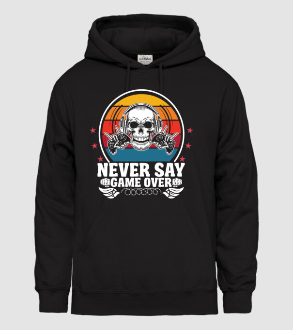 Gamer minta fekete pólón