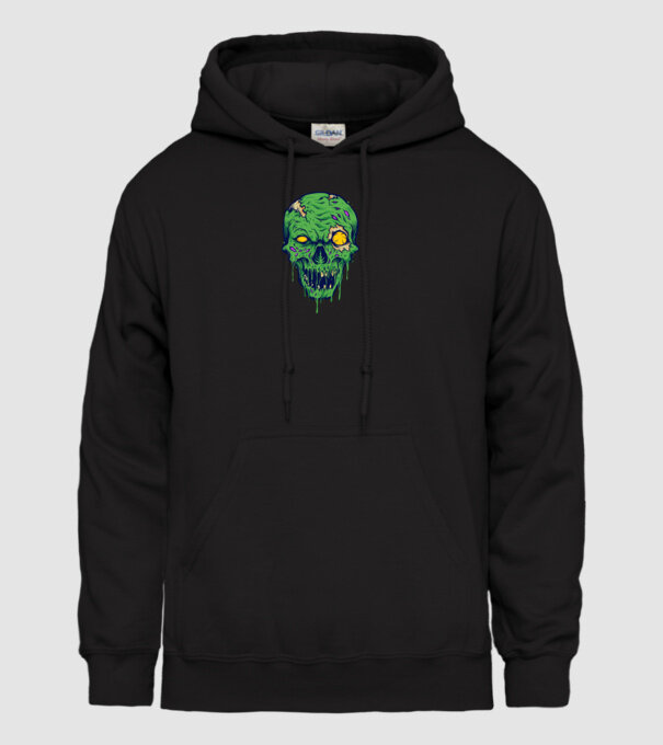 Zombi koponya  minta fekete pólón