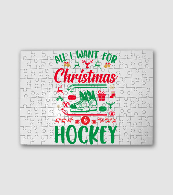 All I want for Christmas is hockey minta fehér pólón