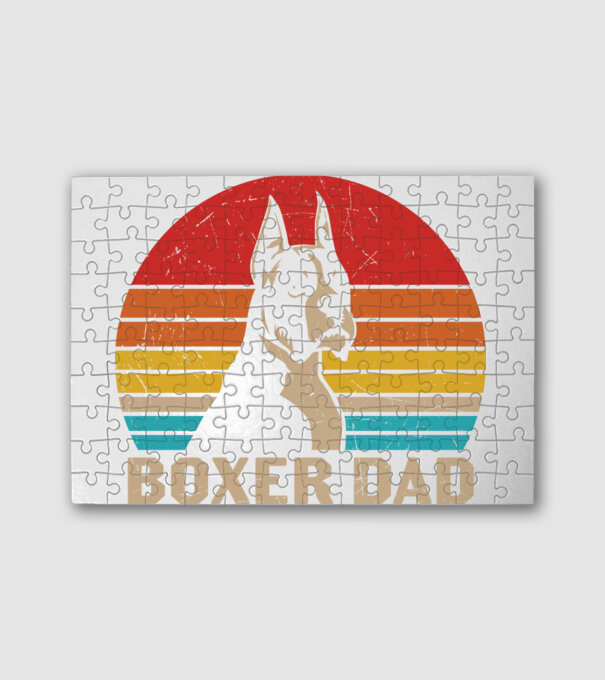 Boxer dad minta fehér pólón