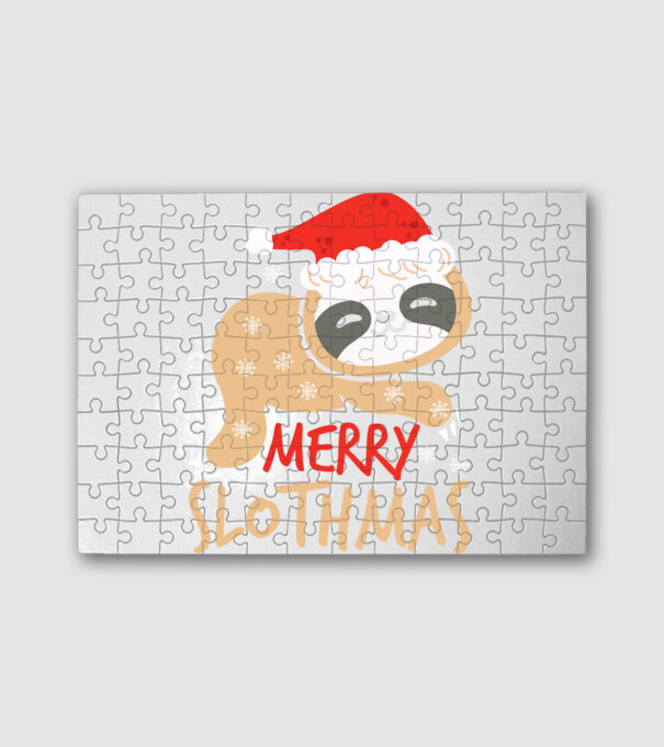 Merry slothmas minta fehér pólón