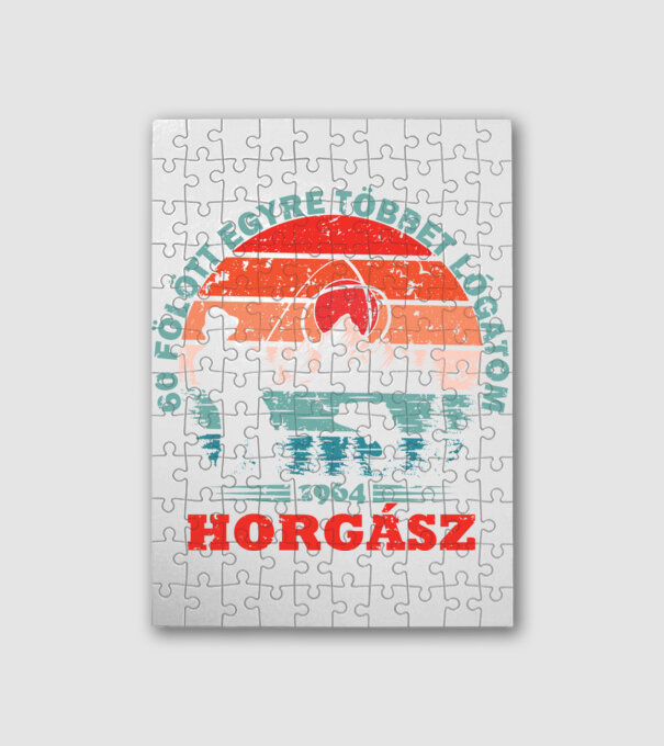 60 éves horgásznak minta fehér pólón