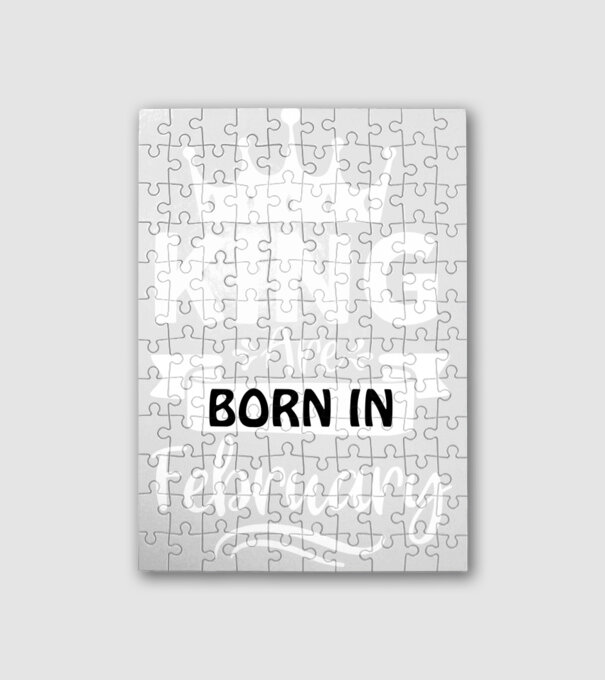 King Are Born In February minta fehér pólón