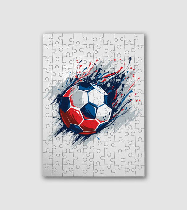 Soccer ball minta fehér pólón