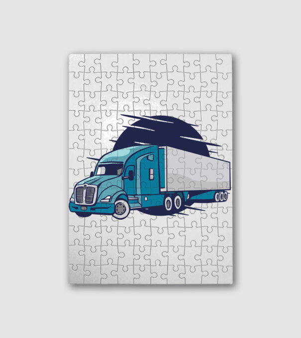 Truck minta fehér pólón
