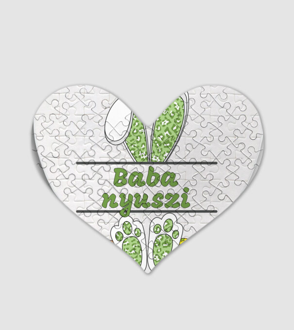 Baba nyuszi minta fehér pólón