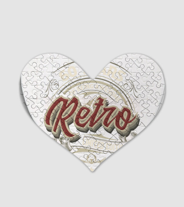 Retro 60 éves minta fehér pólón