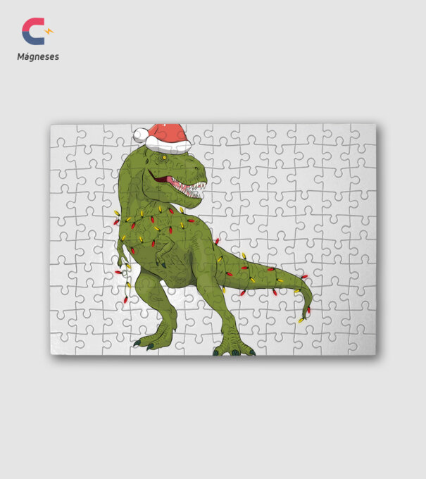 T-rex minta fehér pólón