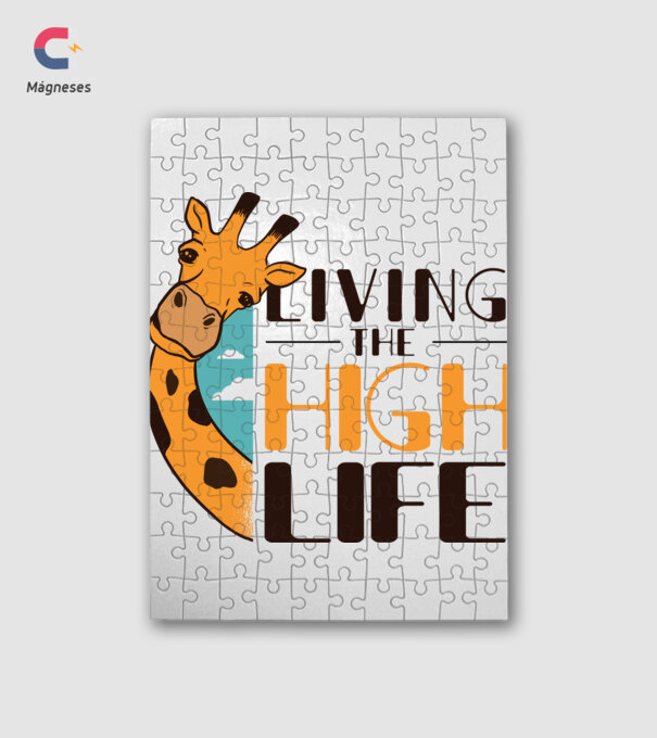 Giraffe highlife minta fehér pólón
