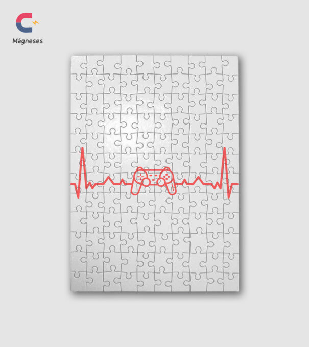Heartbeat with gamepad minta fehér pólón