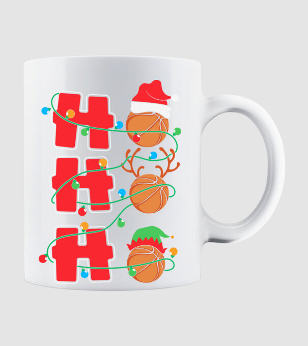 Ho ho ho kosaras minta fehér pólón