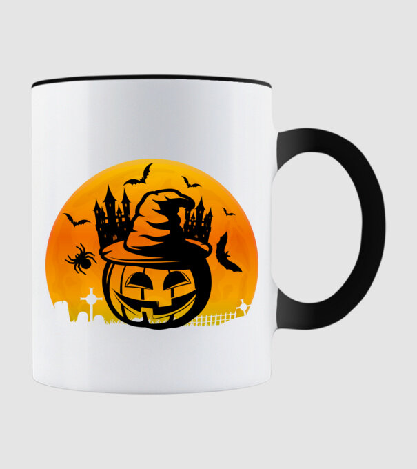 Halloween minta fekete pólón