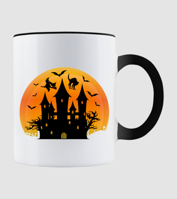 Halloween minta fekete pólón