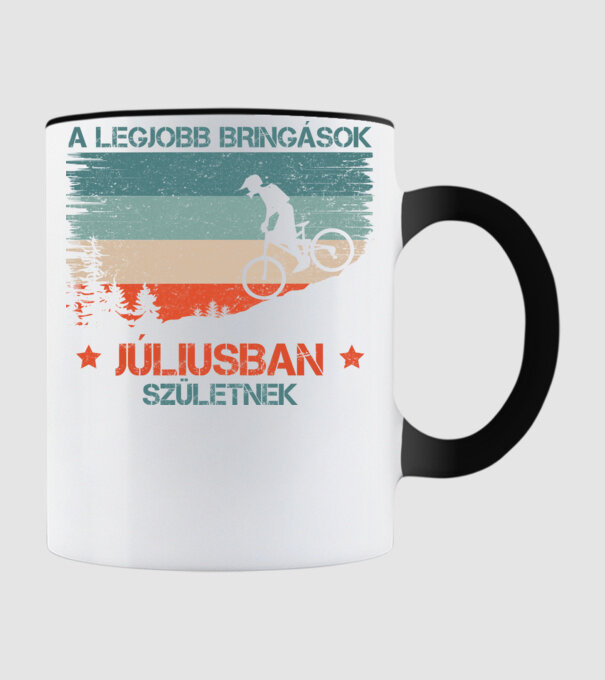 Legjobb bringás - Július minta fekete pólón