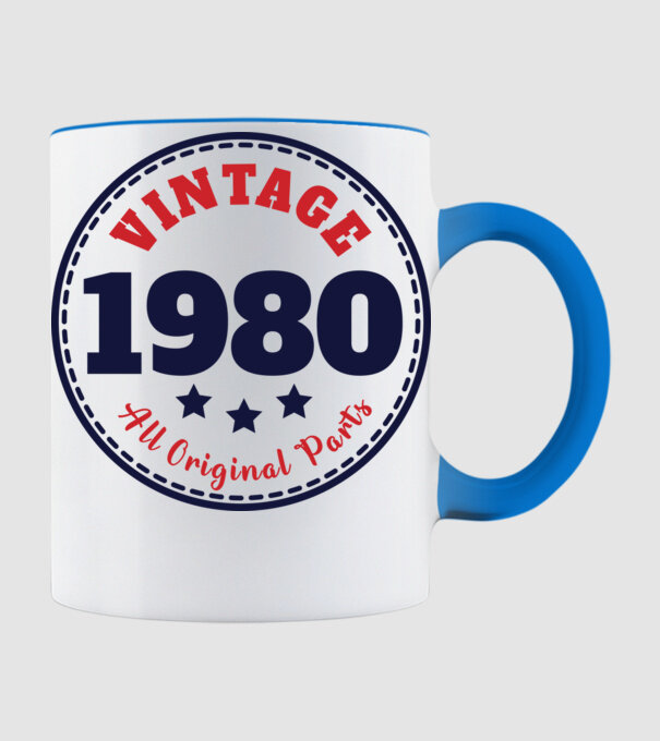 1980 minta világoskék pólón