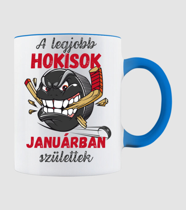A legjobb hokisok januárban születtek minta világoskék pólón