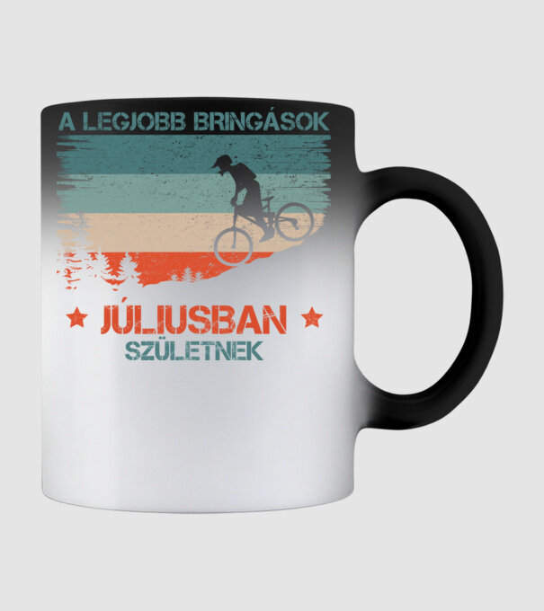 Legjobb bringás - Július minta fekete pólón