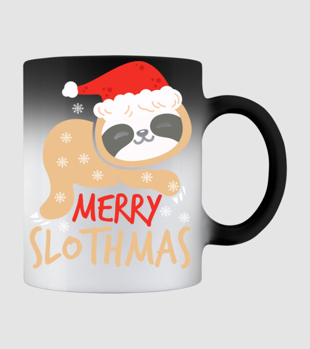 Merry slothmas minta fekete pólón