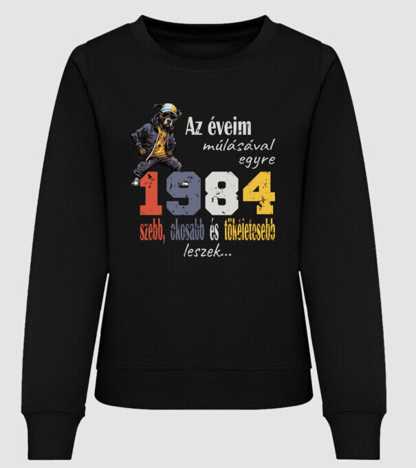 1984 minta fekete pólón