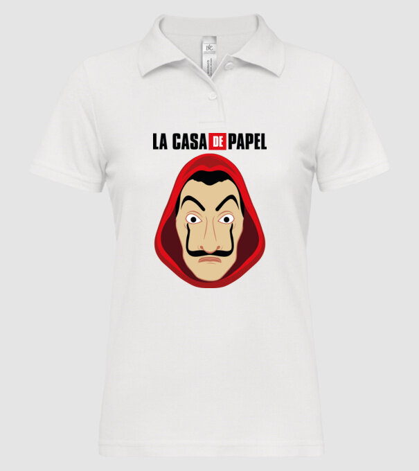 la-casa-de-papel-logo_vectorized2 minta fehér pólón