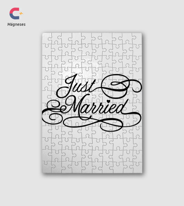 Just Married minta fehér pólón