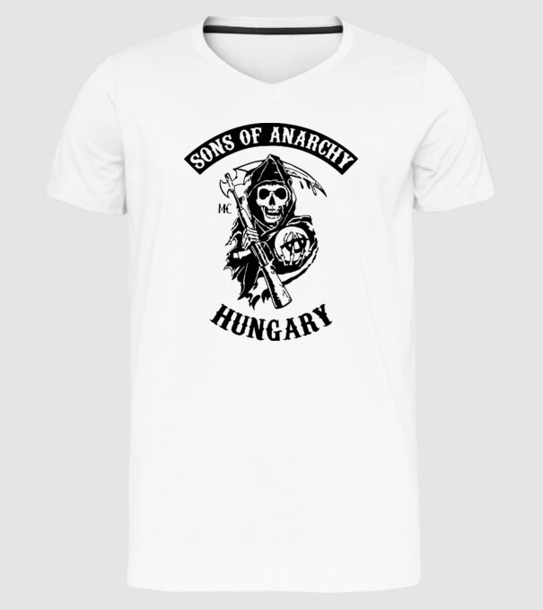sons of anarchy minta fehér pólón