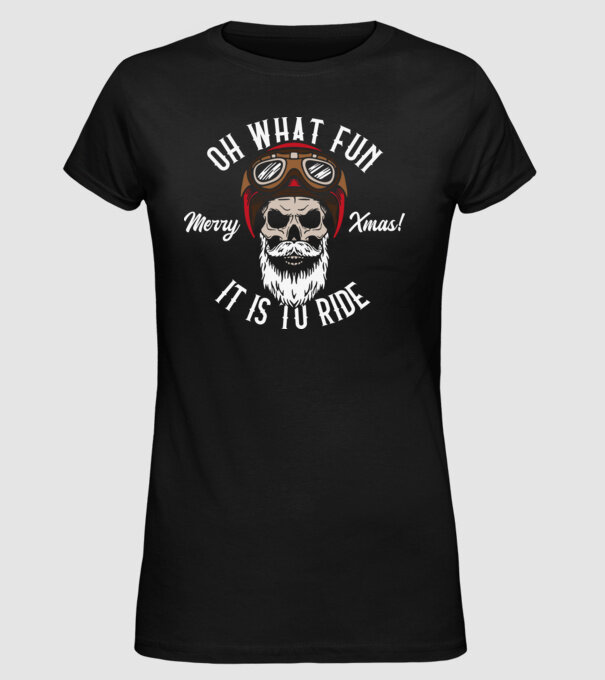 Biker Skull minta fekete pólón