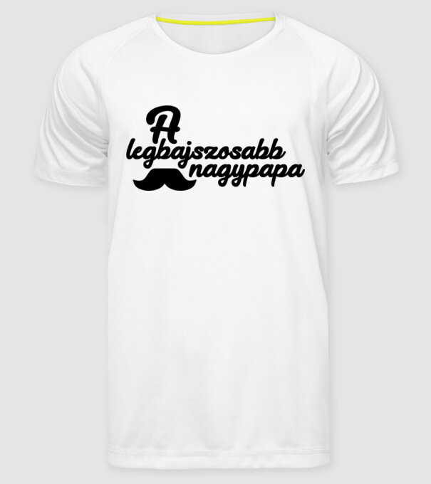 A legbajszosabb nagypapa minta fehér pólón