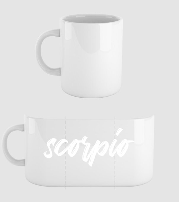 Scorpio minta fehér pólón