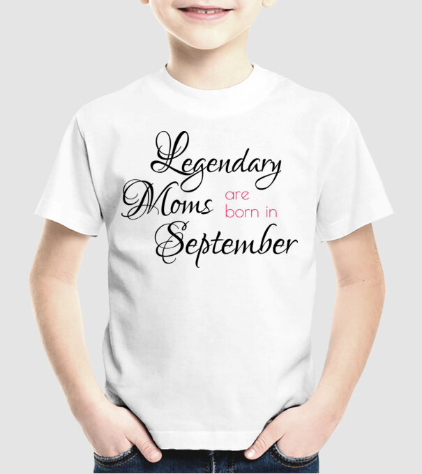 Legendary Moms are born in September minta fehér pólón