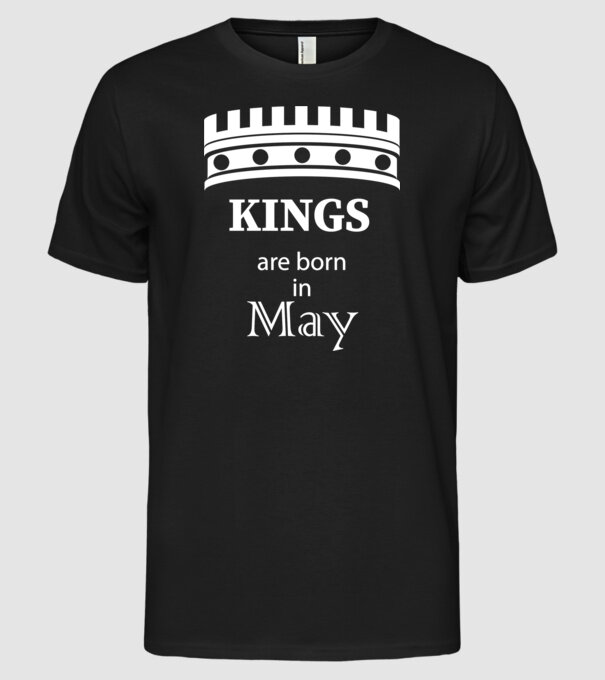 Kings are bon in May 2 minta fekete pólón