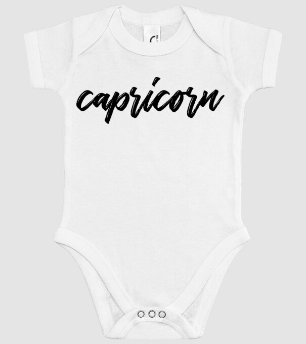 Capricorn minta fehér pólón