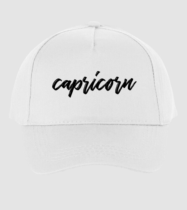 Capricorn minta fehér pólón