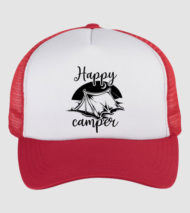 Happy Camper minta fehér/piros pólón