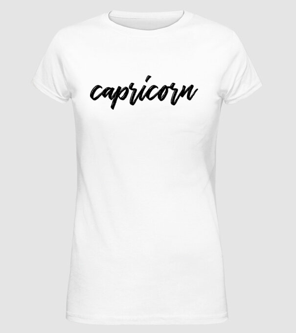 Capricorn minta fehér pólón