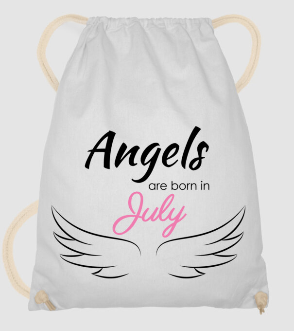 Angels are born in July minta fehér pólón