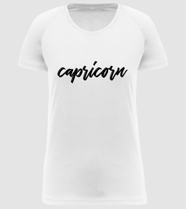 Capricorn minta fehér pólón