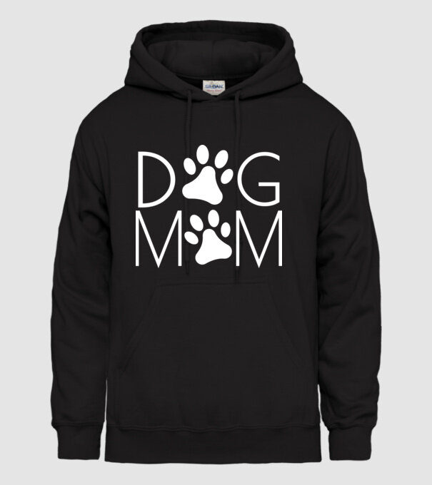 Dog Mom 4 minta fekete pólón
