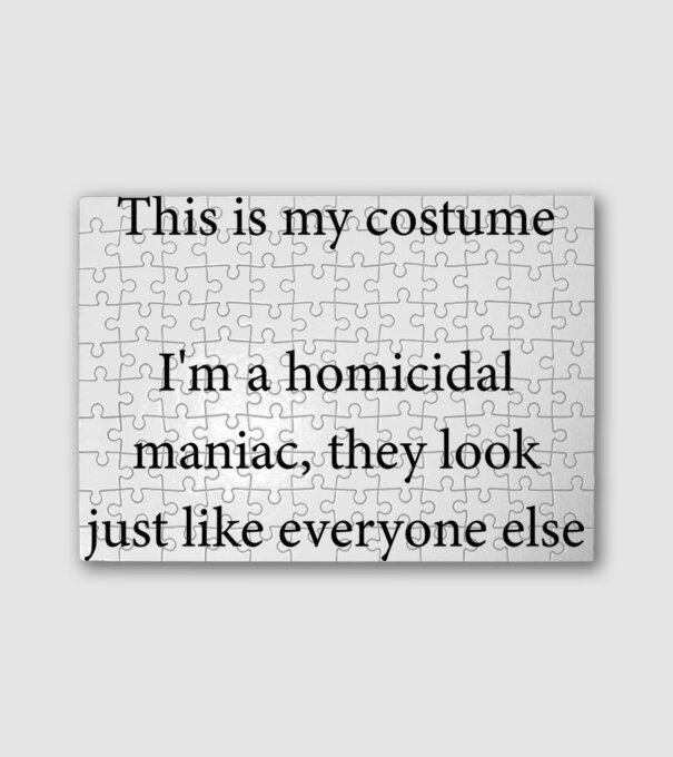 Homicidal maniac minta fehér pólón