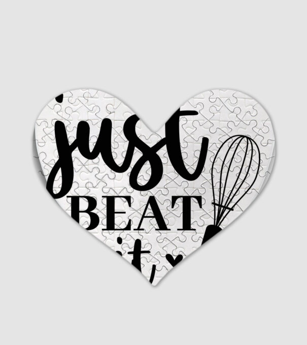 Just Beat It minta fehér pólón
