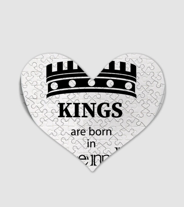 Kings are born in December minta fehér pólón
