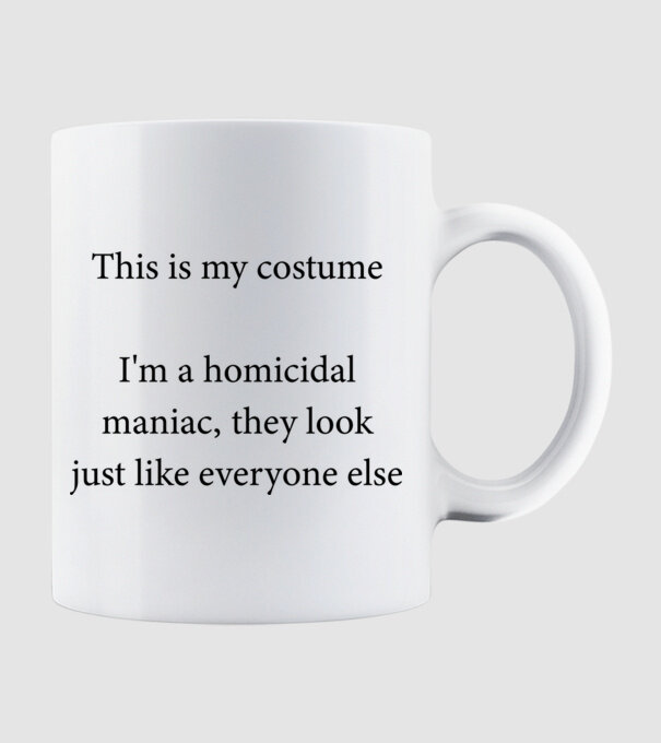 Homicidal maniac minta fehér pólón