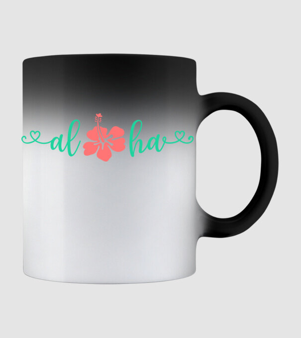 Aloha minta fekete pólón