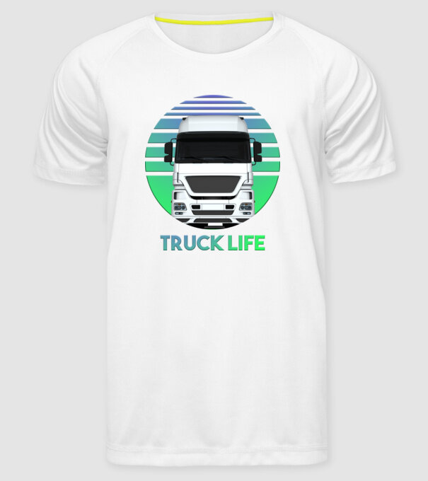 Truck Life minta fehér pólón