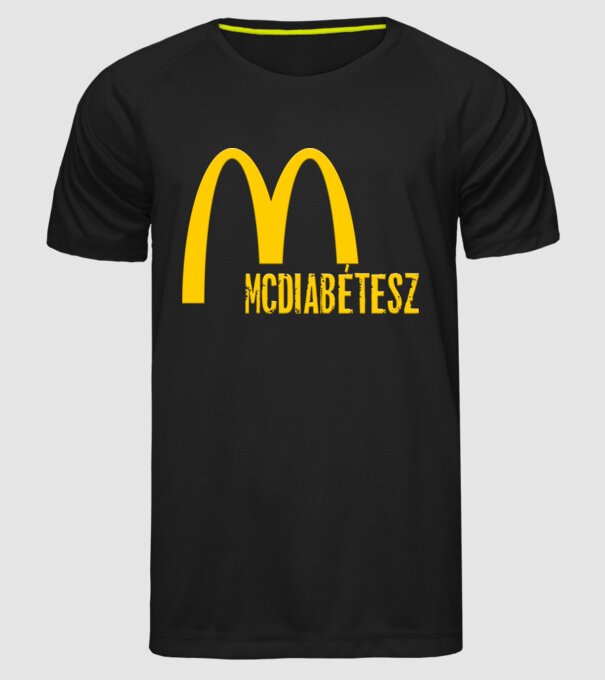 Mcdiabétesz minta fekete pólón