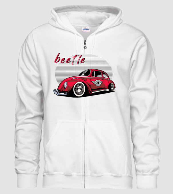 Beetle - Bogár  minta fehér pólón
