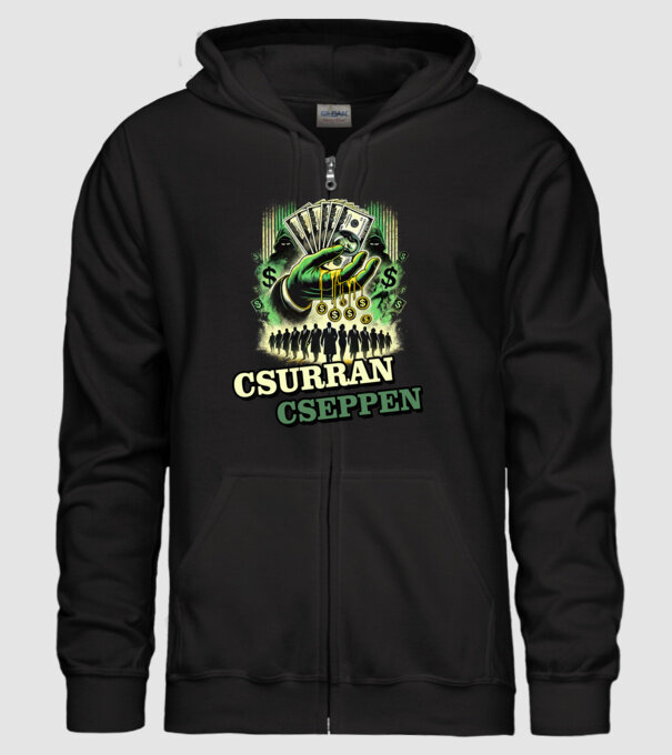 Csurran Cseppen minta fekete pólón